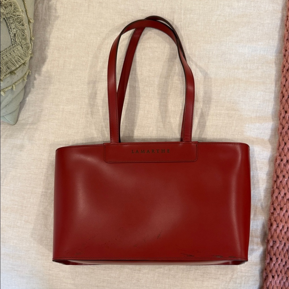 Lamarthe Red Leather Shoulder Bag